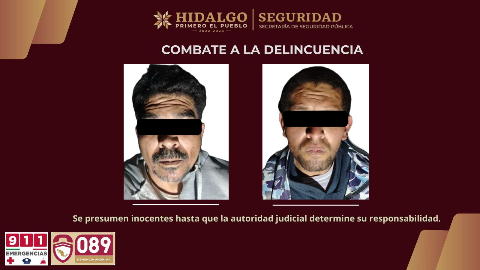 Caen dos presuntos narcomenudistas en Tizayuca