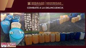 Ejecutan cateos simultáneos en Singuilucan: Aseguran hidrocarburo y droga