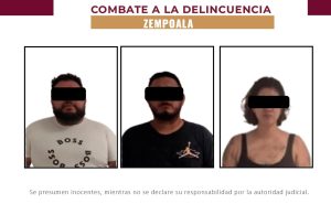 Caen tres personas con droga en Zempoala